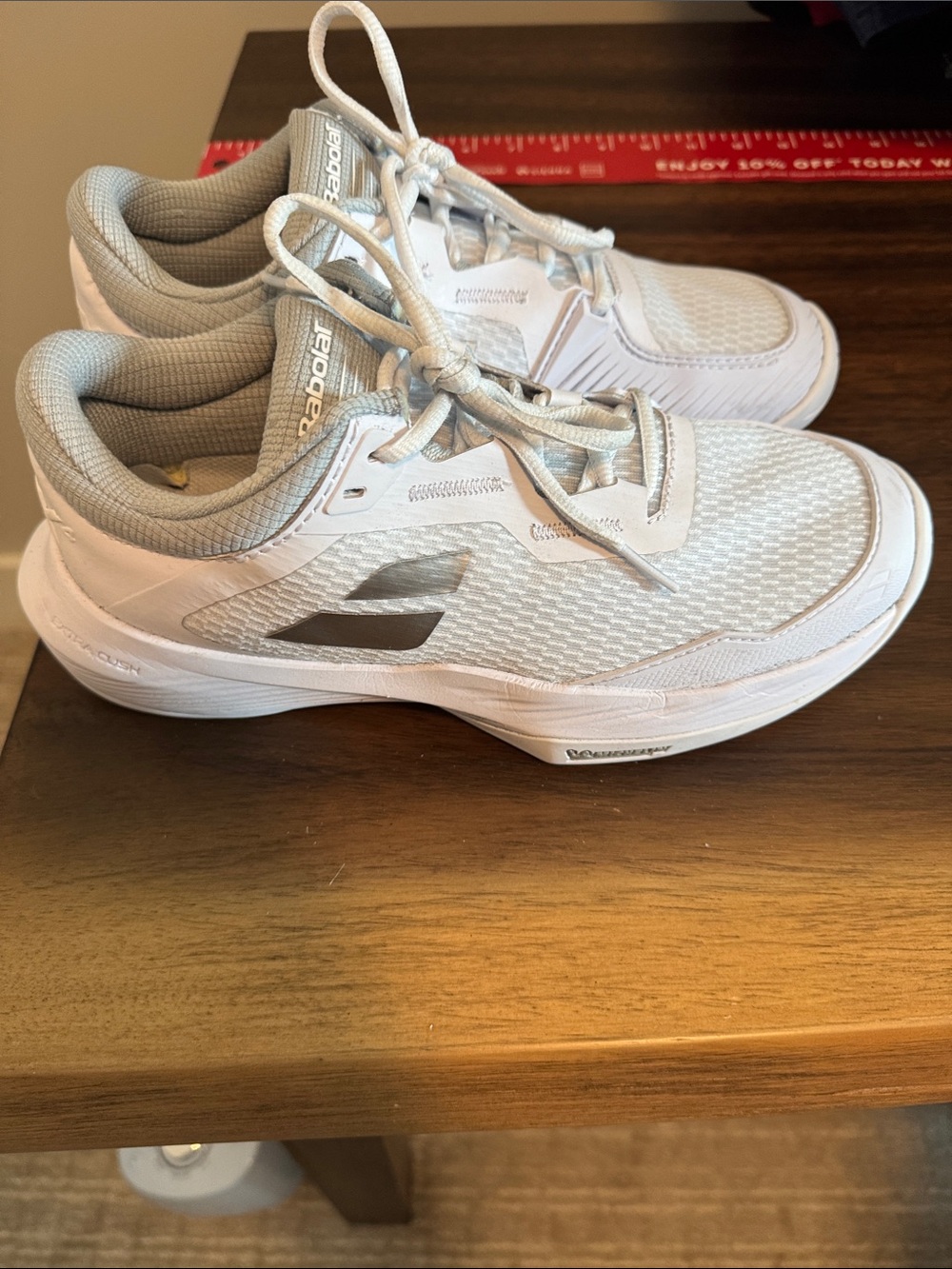 Babolat pickleball shoes.  In GUC